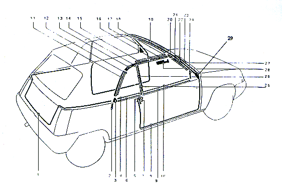 EBS weather seals, type I